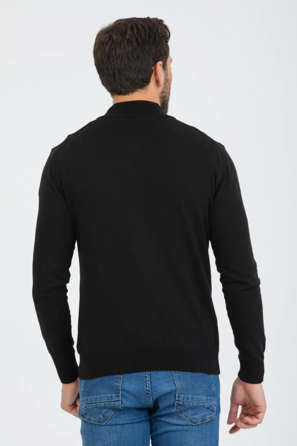 Microfiber Man Sweater Black