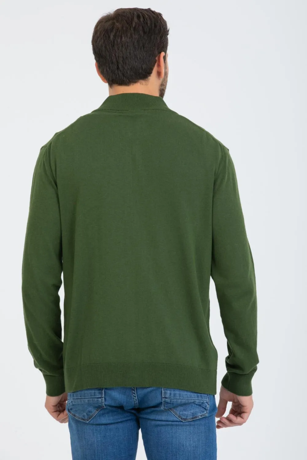 Microfiber Man Sweater Green