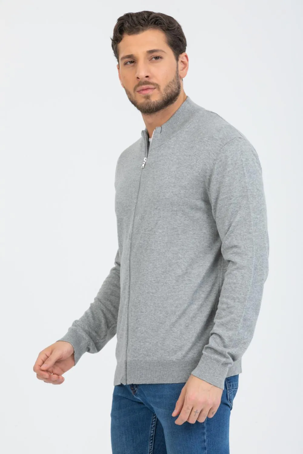 Microfiber Man Sweater Grey