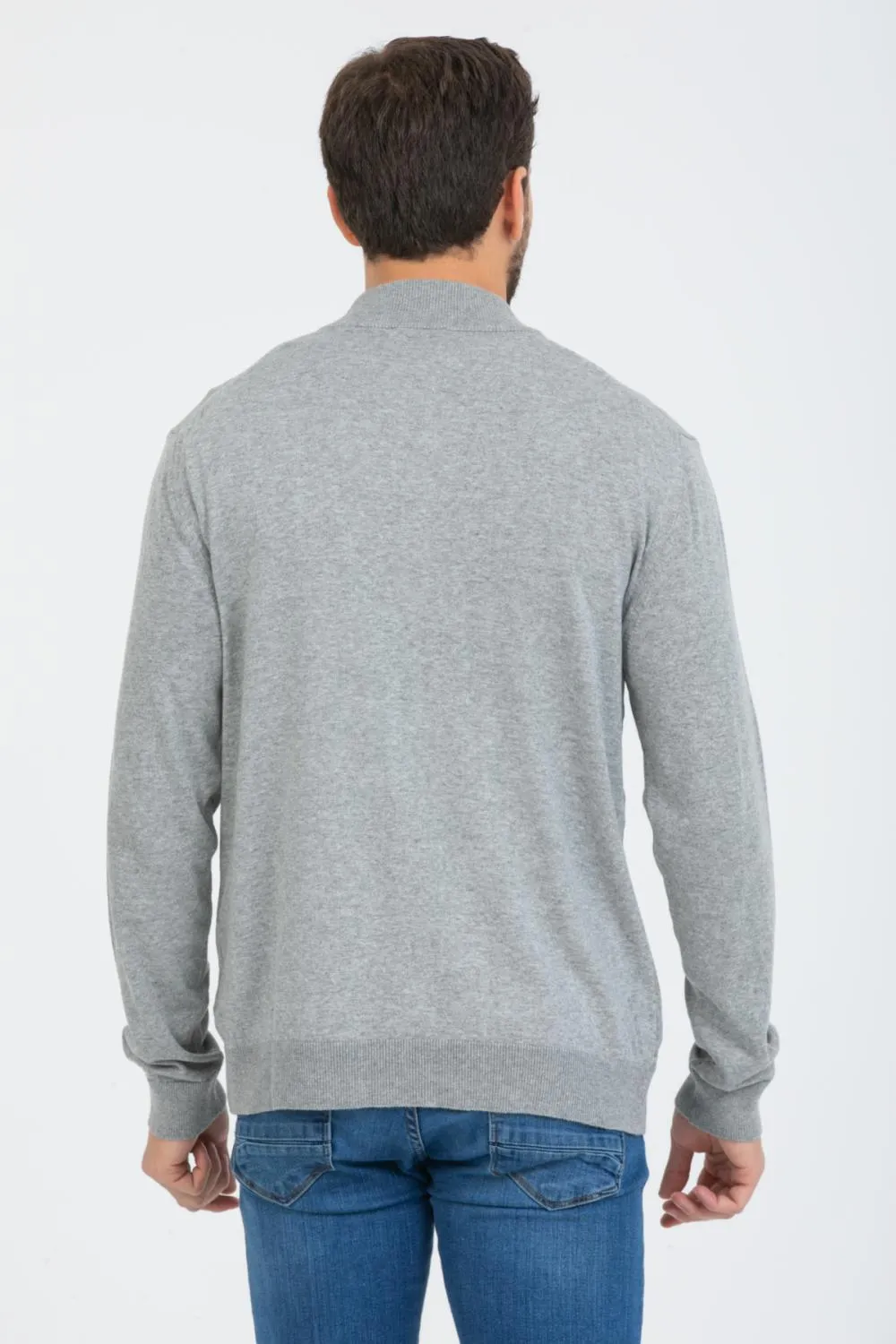 Microfiber Man Sweater Grey