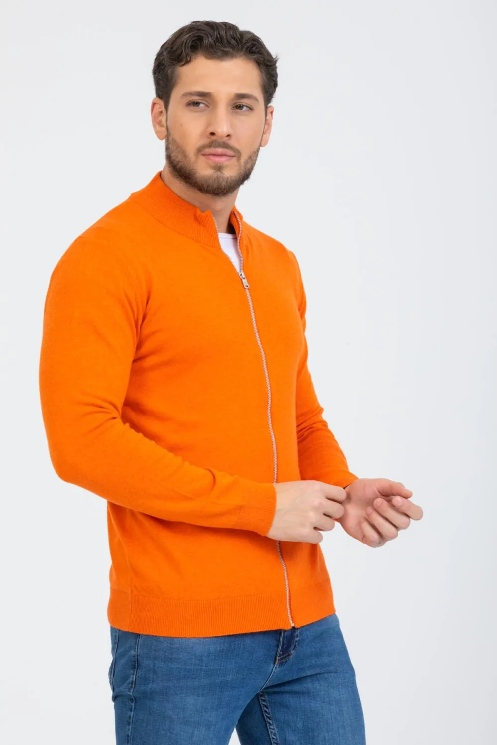 Microfiber Man Sweater Orange