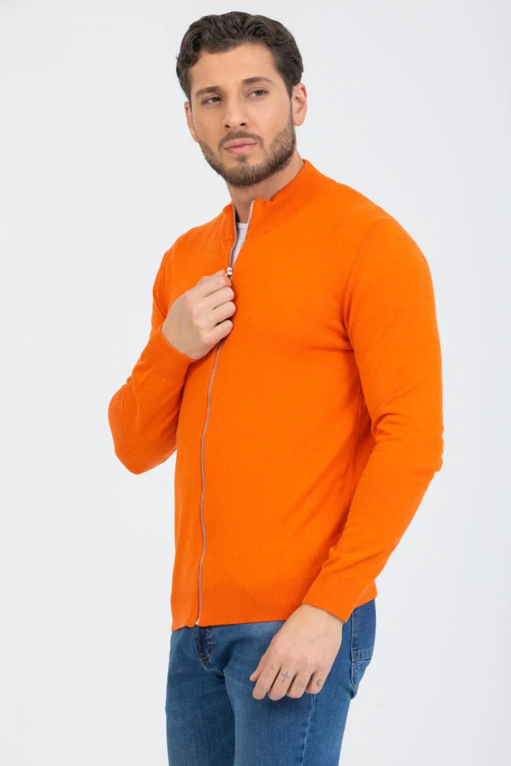 Microfiber Man Sweater Orange