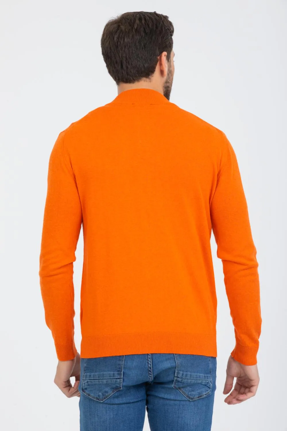 Microfiber Man Sweater Orange