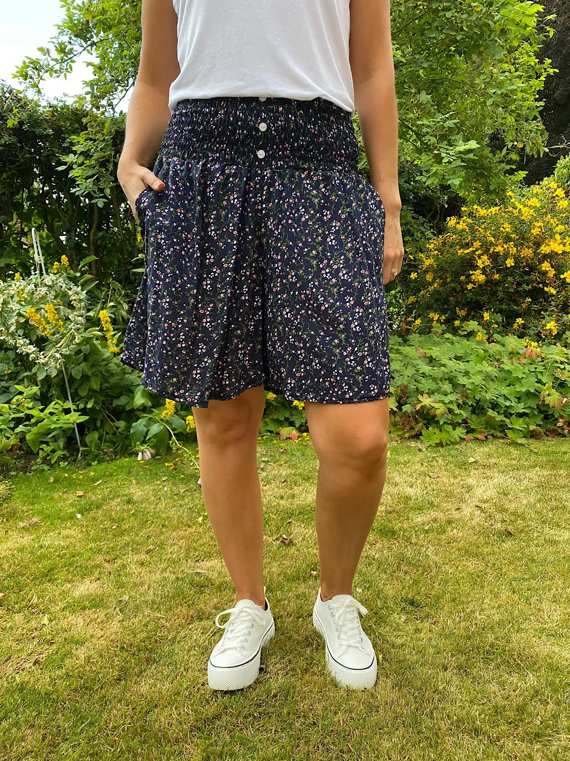 Mini Flower Print Shorts