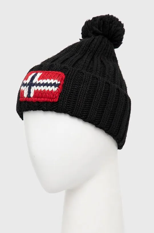 Napapijri wool blend beanie black color