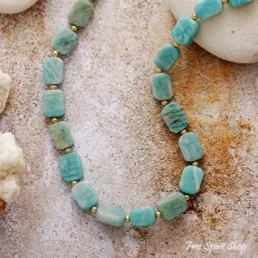 Natural Large Amazonite Gemstone Choker