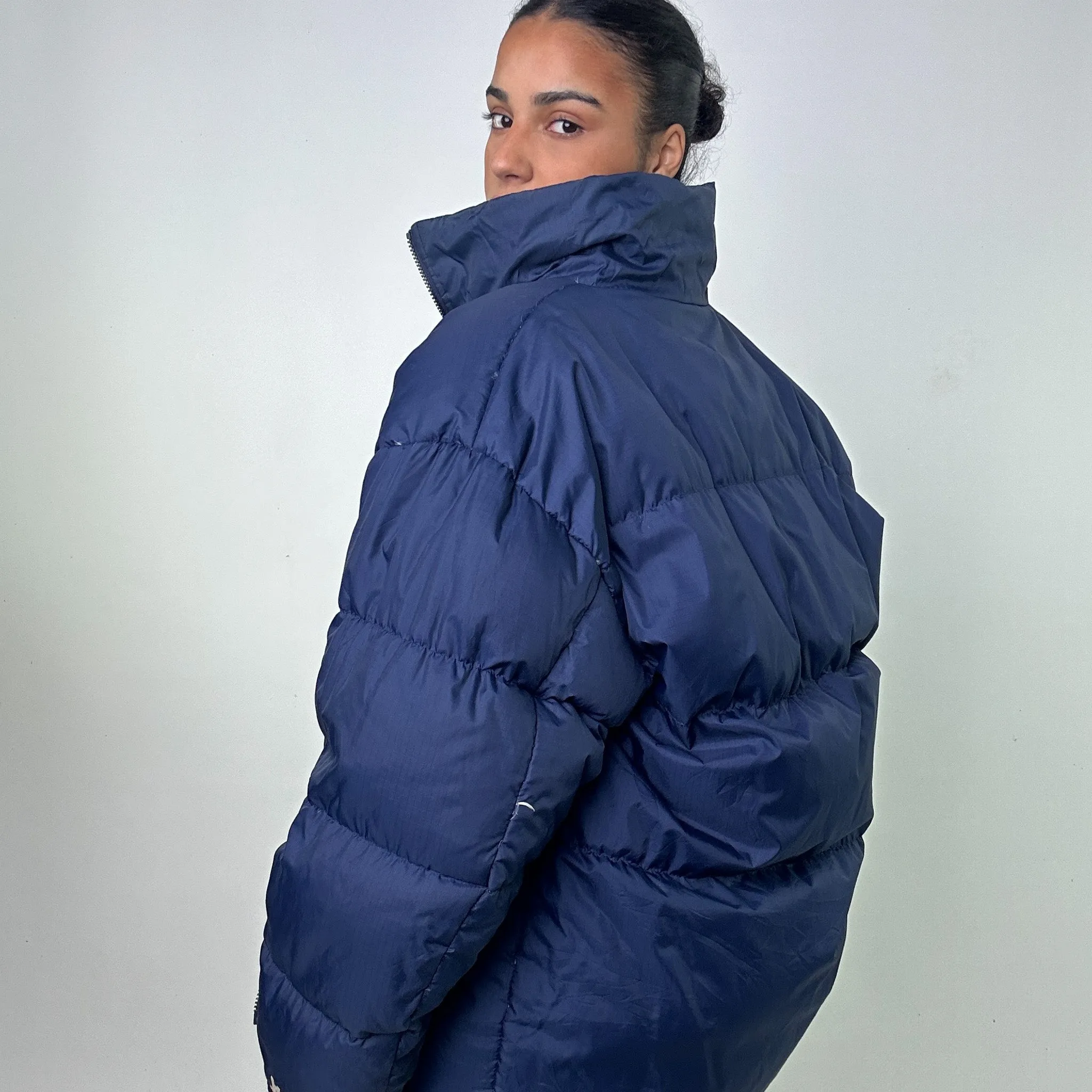 Navy Blue 90s Helly Hansen Reversible Puffer Jacket Coat (L)