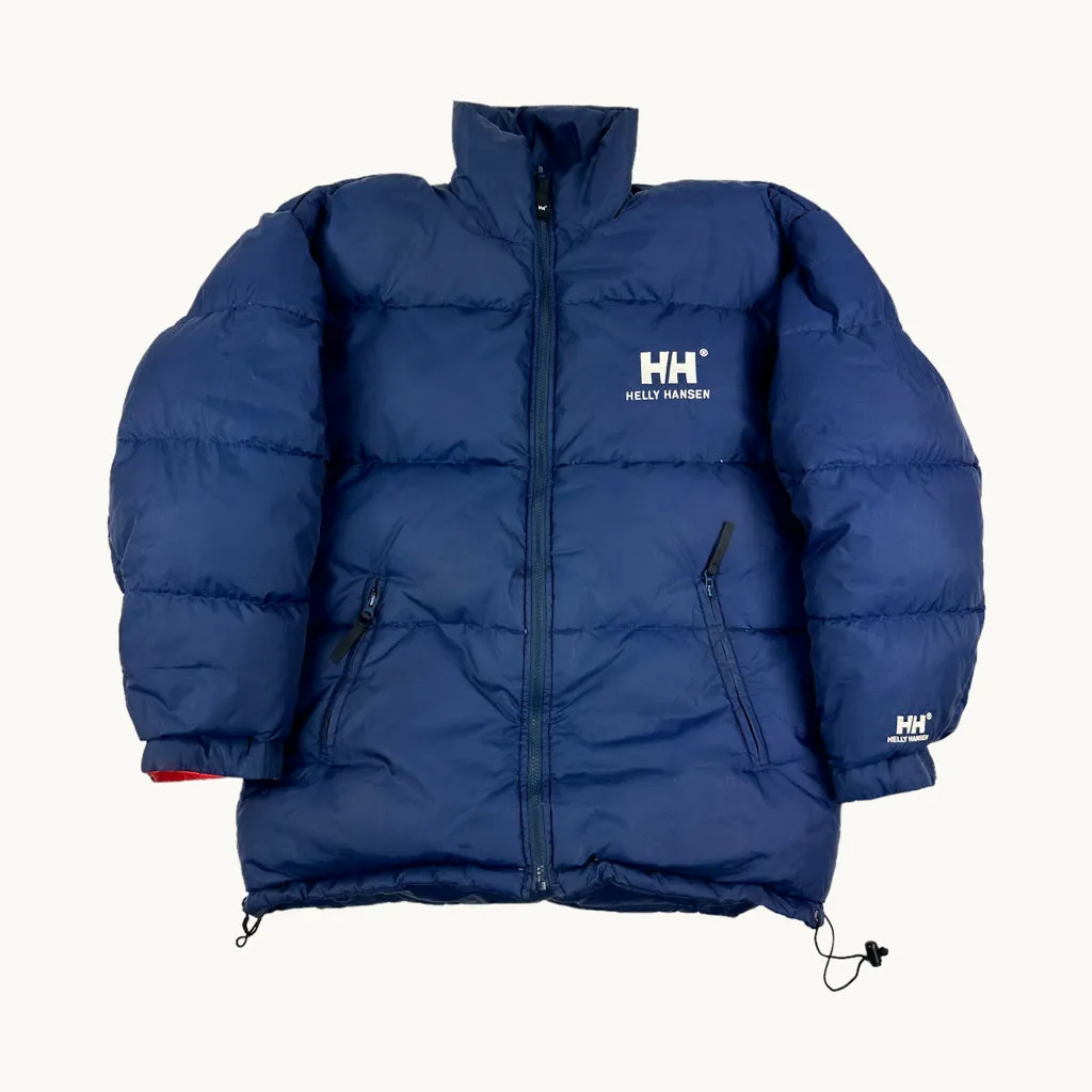 Navy Blue 90s Helly Hansen Reversible Puffer Jacket Coat (L)