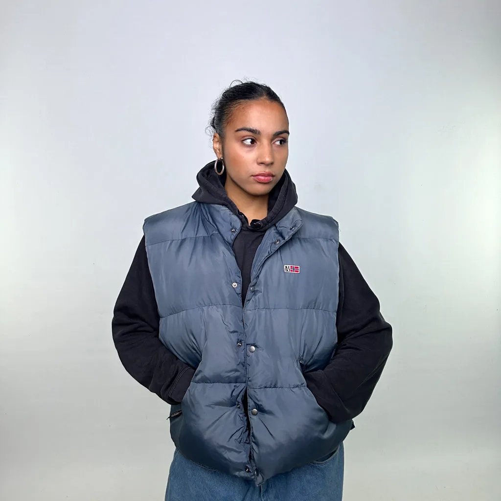 Navy Blue 90s Napapijri Puffer Jacket Coat Gilet (L)