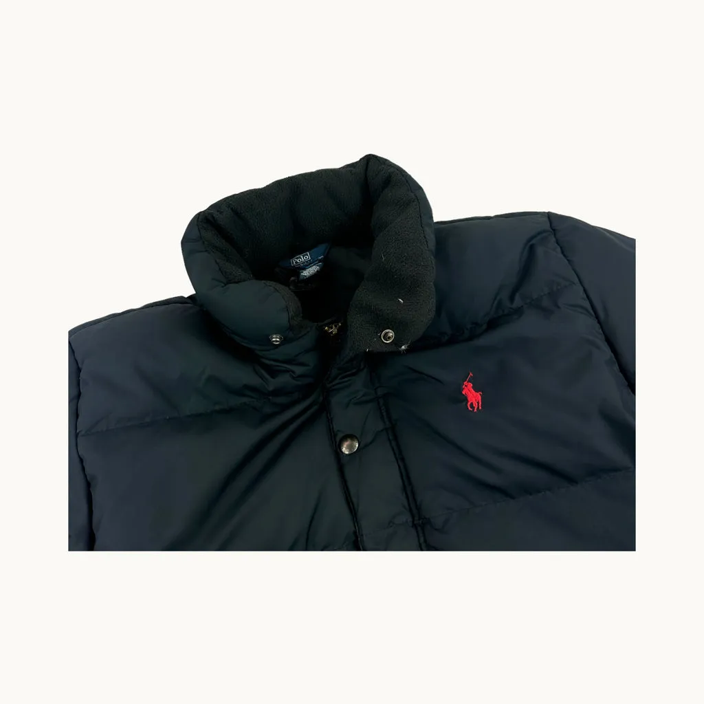 Navy Blue 90s Polo Ralph Lauren Puffer Jacket Coat (S)