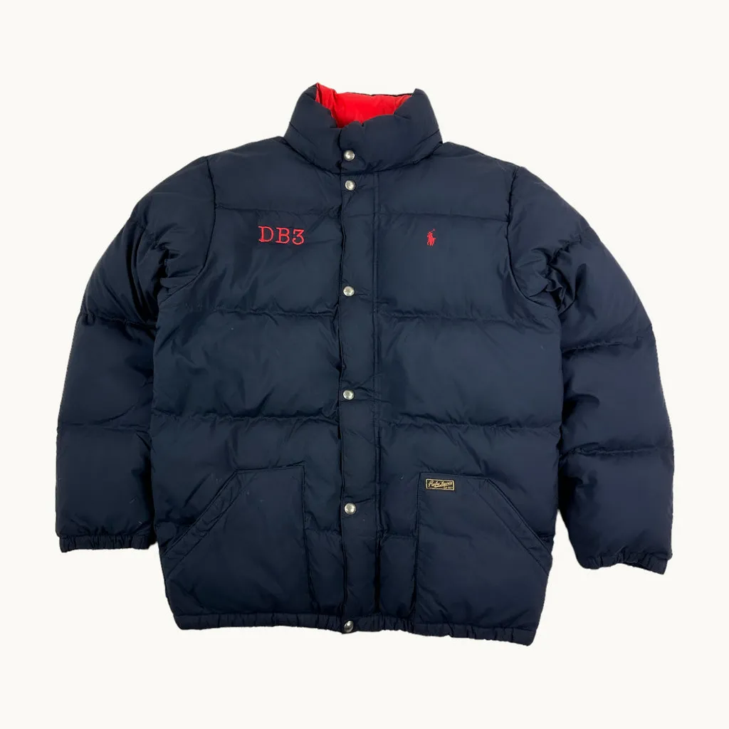 Navy Blue y2ks Polo Ralph Lauren Puffer Jacket Coat (M)