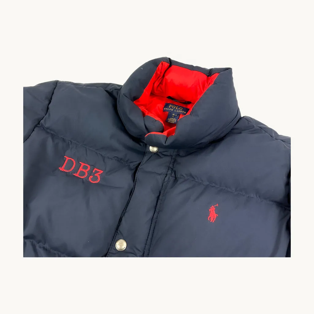 Navy Blue y2ks Polo Ralph Lauren Puffer Jacket Coat (M)