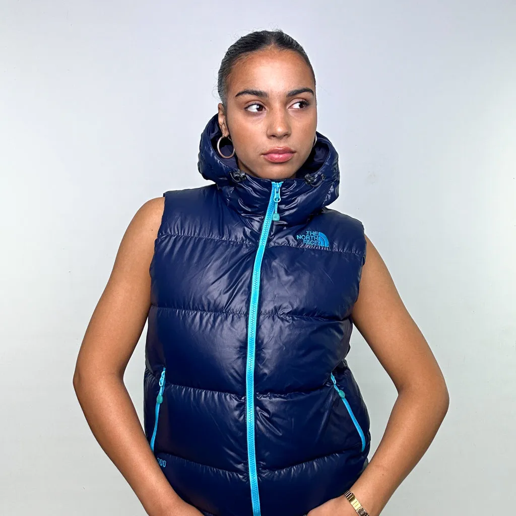 Navy Blue y2ks The North Face 600 Down Fill Puffer Jacket Coat Gilet (S)