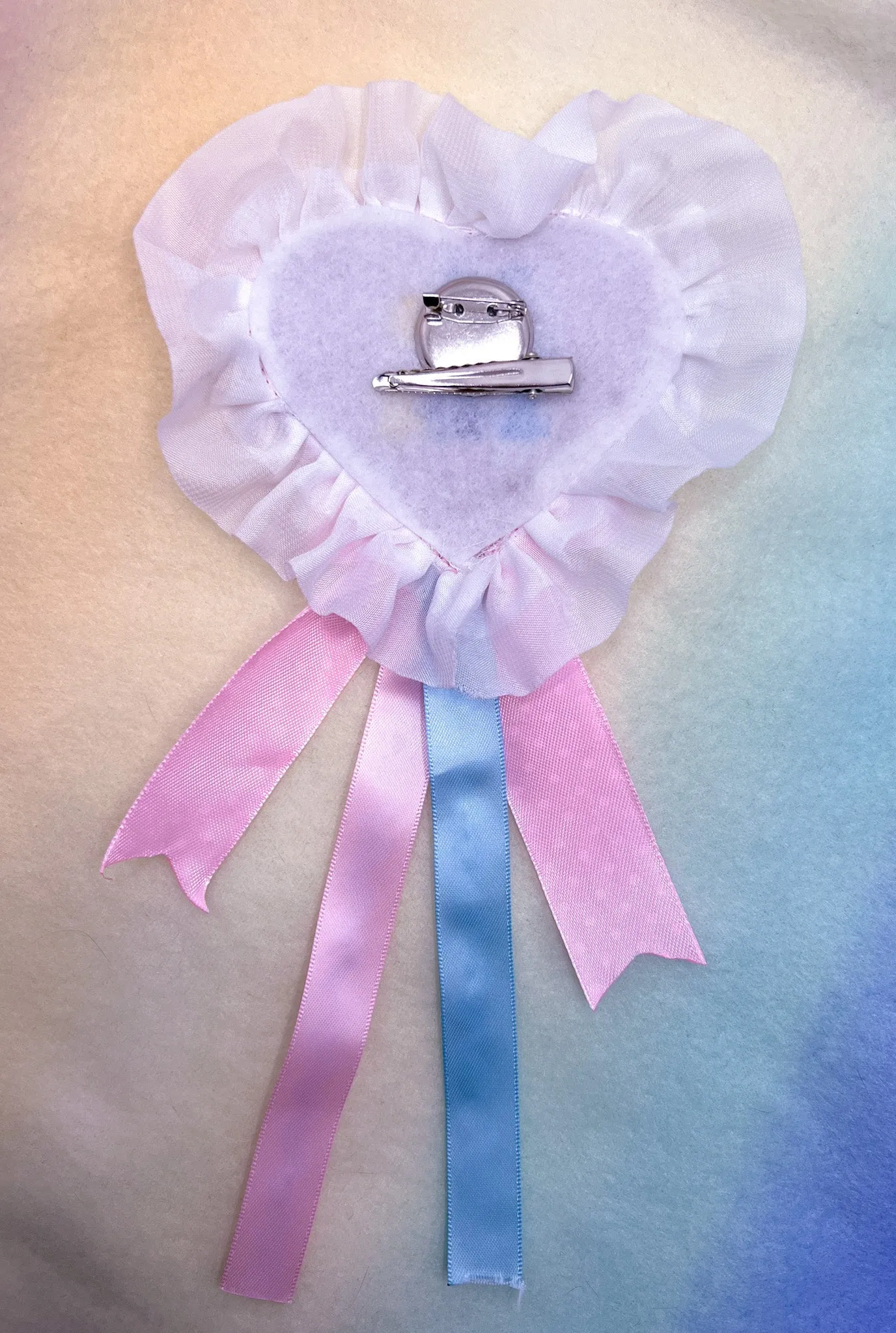 No Thx 2-Way Satin Brooch