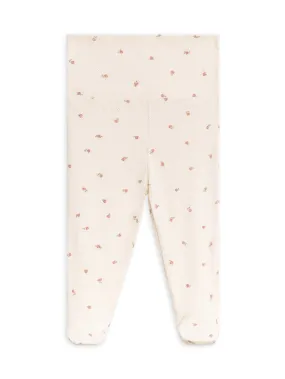 Organic Chloe Pointelle Footed Pant - Rosa Floral