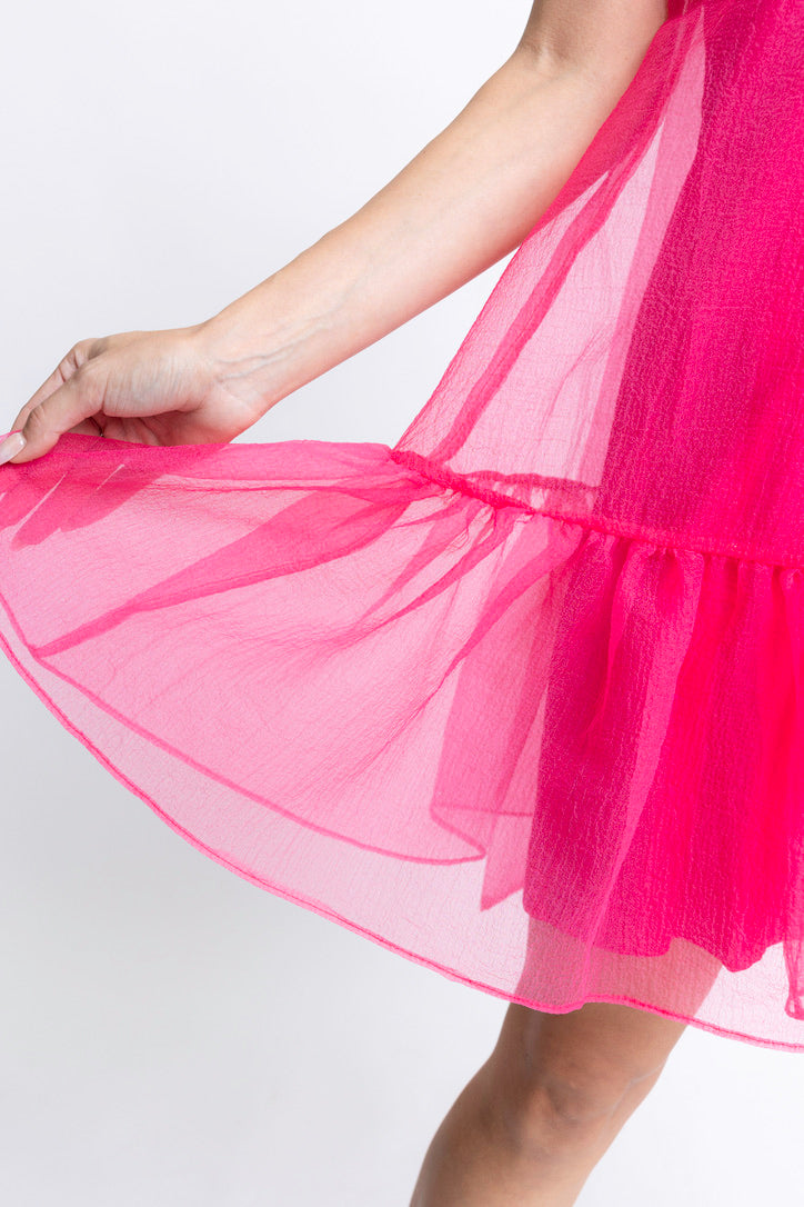 Organza Mock Bow Dress