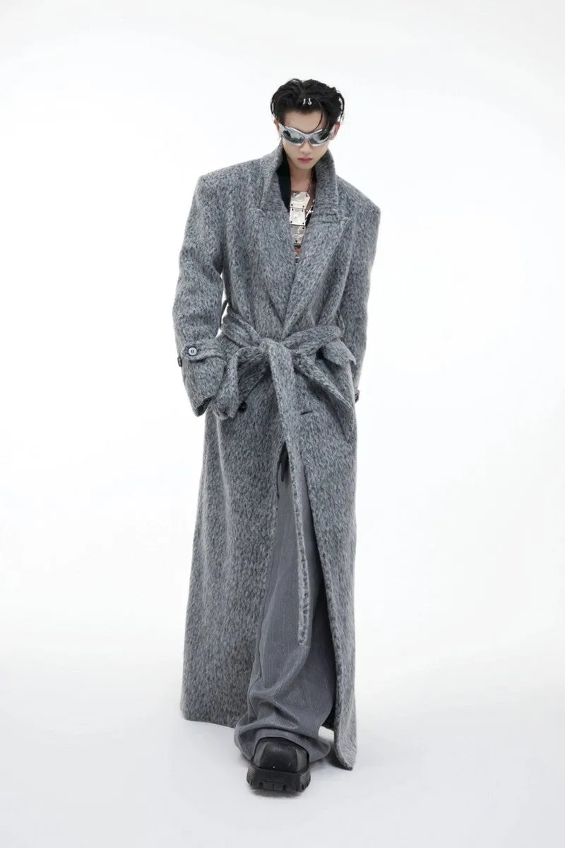 Oversized Wool Belted Long Coat