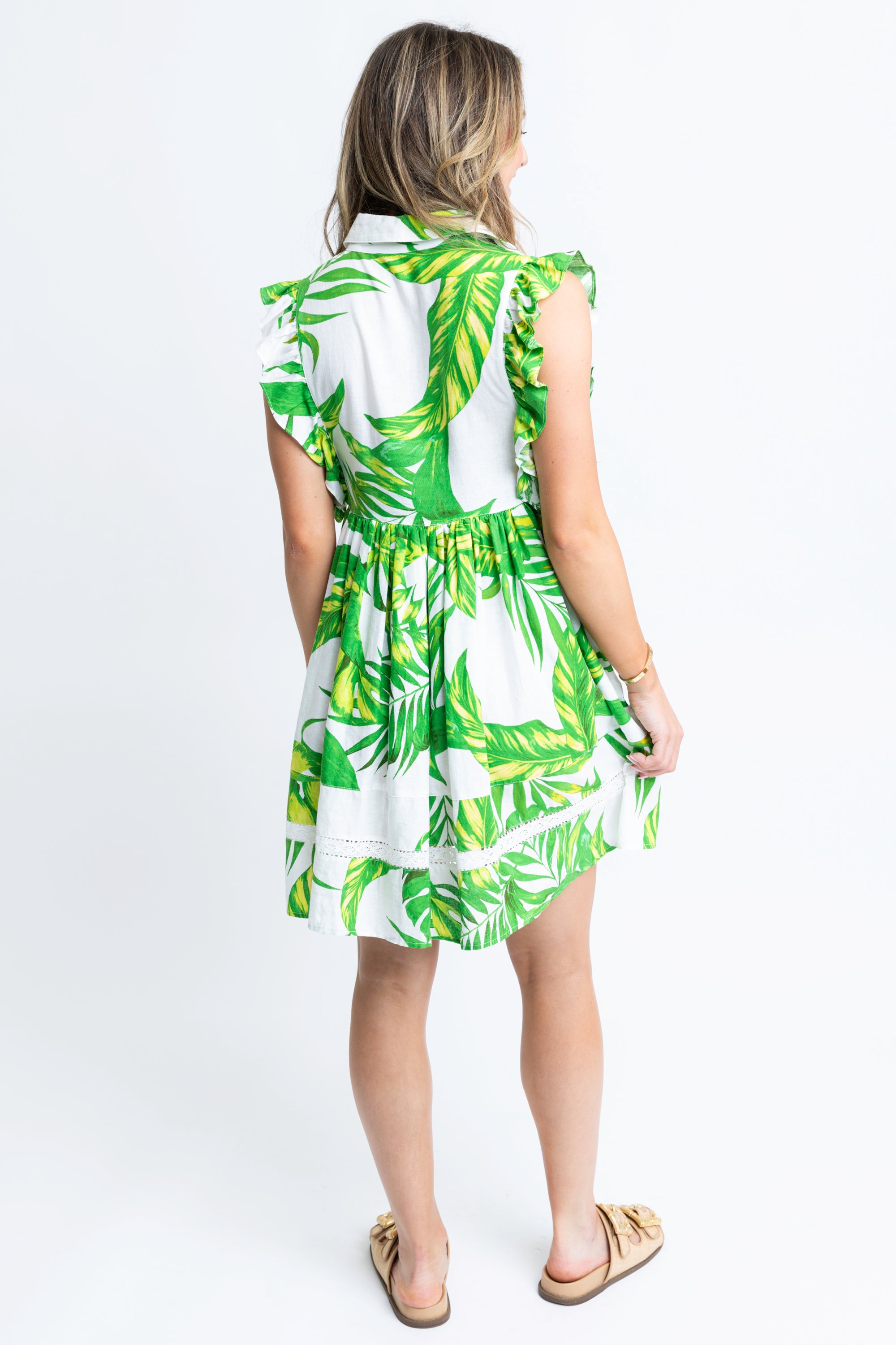 Palm Leaf Tier Dress