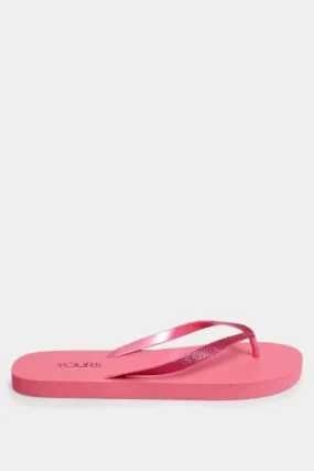 Pink Flip Flops In Extra Wide EEE Fit