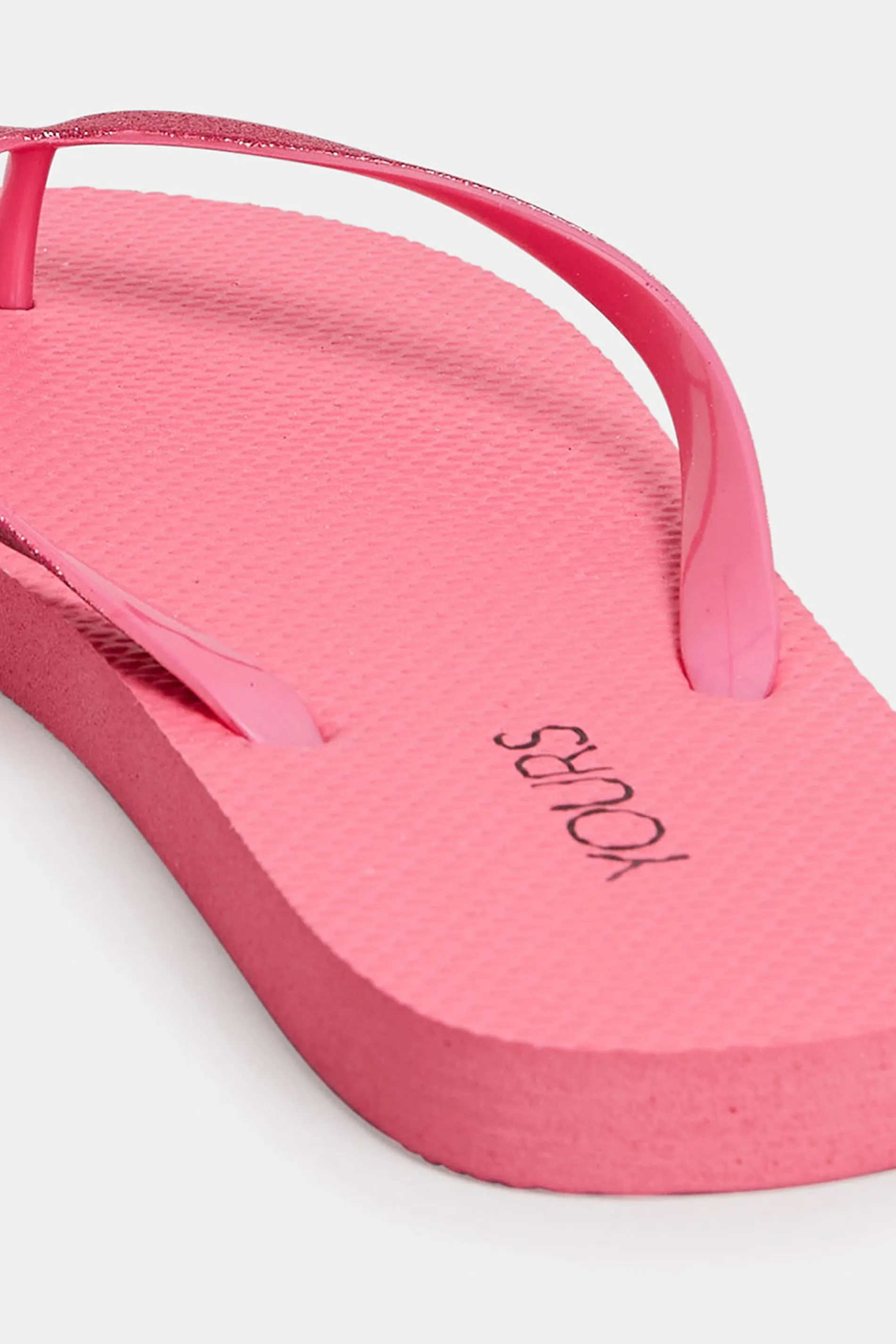 Pink Flip Flops In Extra Wide EEE Fit