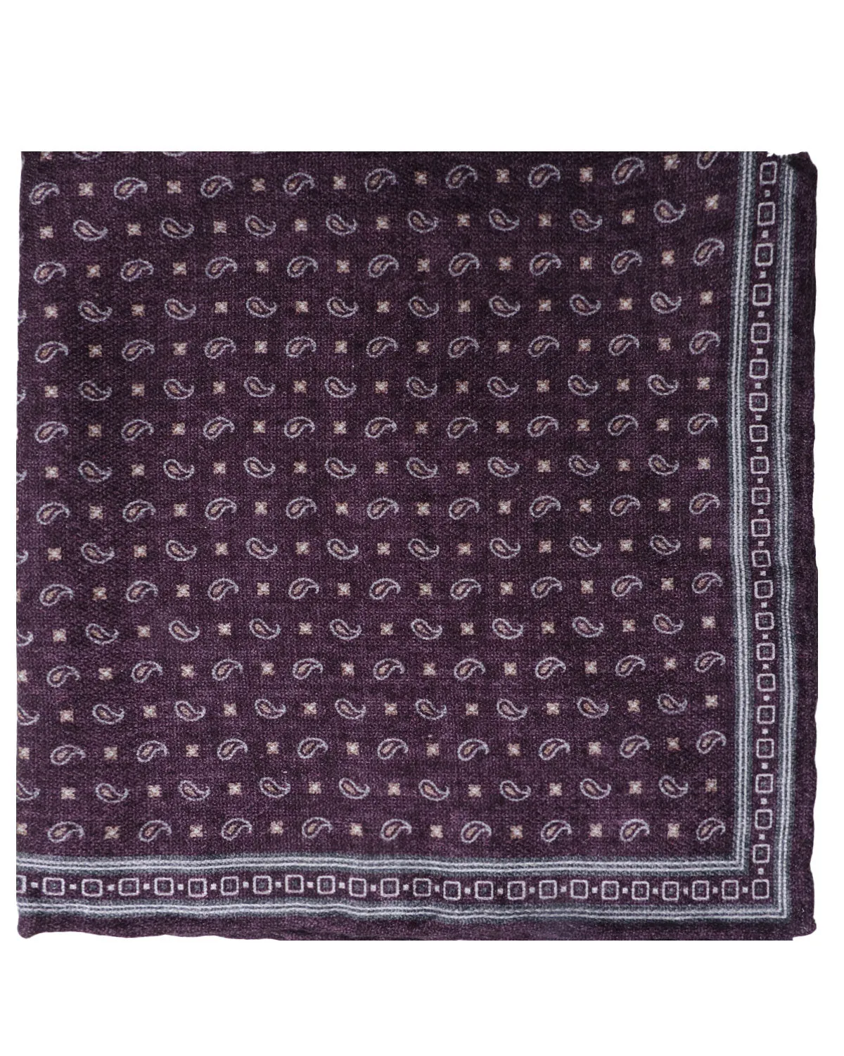 Purple and Grey Pocket Square