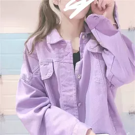 PURPLE DENIM COAT BY24067