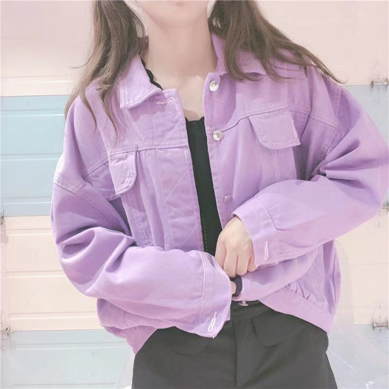 PURPLE DENIM COAT BY24067