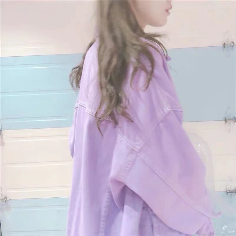 PURPLE DENIM COAT BY24067