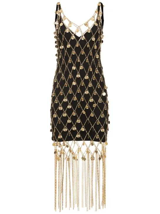 Rabanne   Chain fringed midi dress 