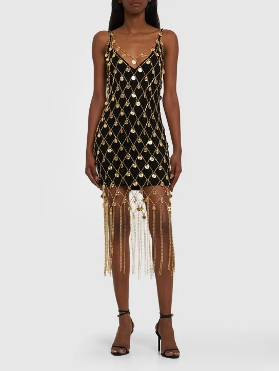 Rabanne   Chain fringed midi dress 