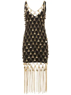 Rabanne   Chain fringed midi dress 