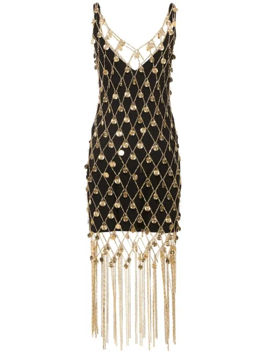 Rabanne   Chain fringed midi dress 