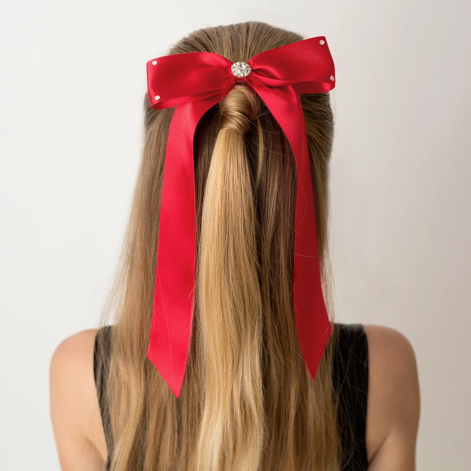 Red Bow Hair Clip (13cm)