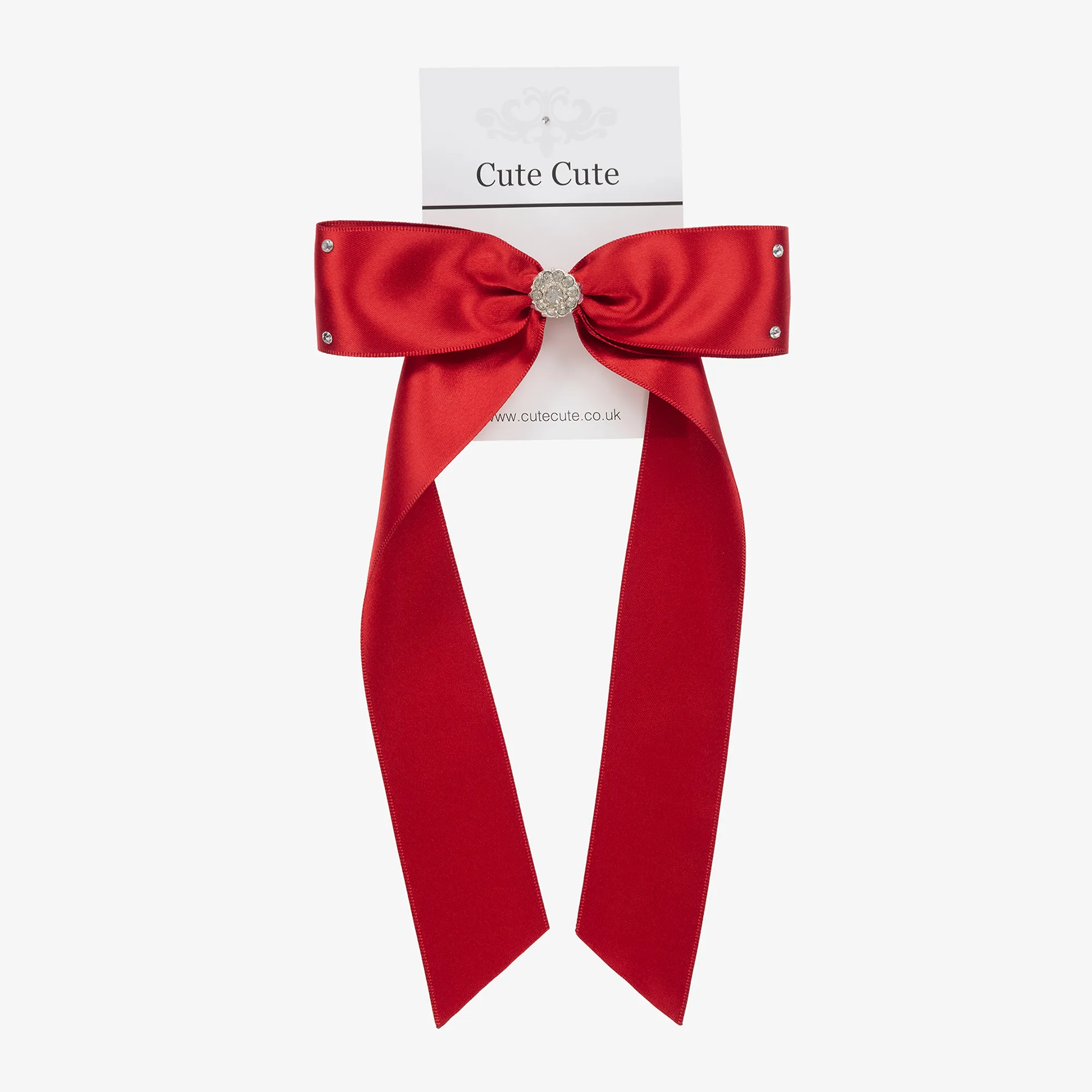 Red Bow Hair Clip (13cm)