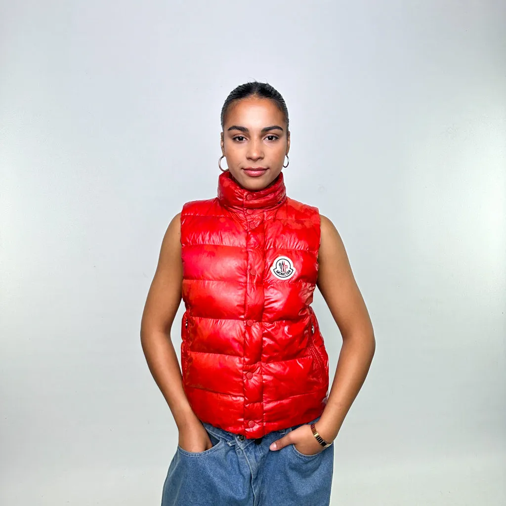 Red y2ks Moncler Grenoble Puffer Jacket Coat Gilet (M)