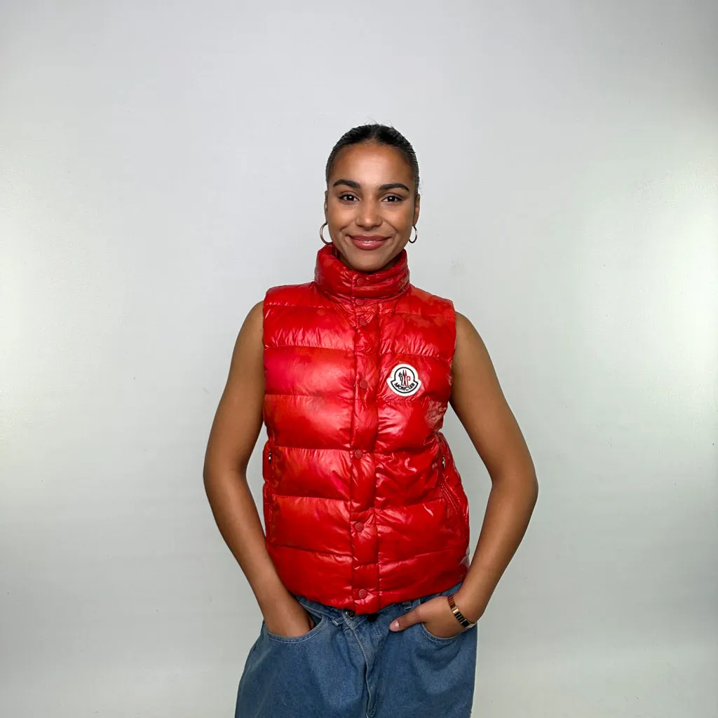 Red y2ks Moncler Grenoble Puffer Jacket Coat Gilet (M)