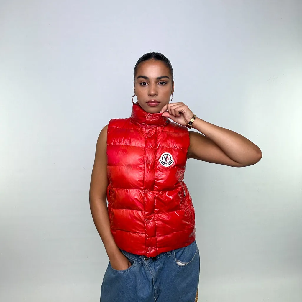 Red y2ks Moncler Grenoble Puffer Jacket Coat Gilet (M)