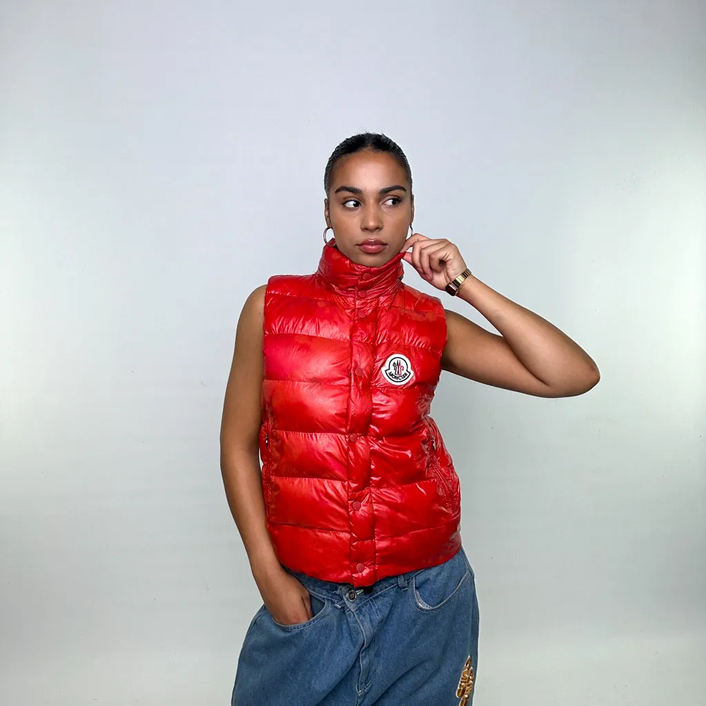 Red y2ks Moncler Grenoble Puffer Jacket Coat Gilet (M)