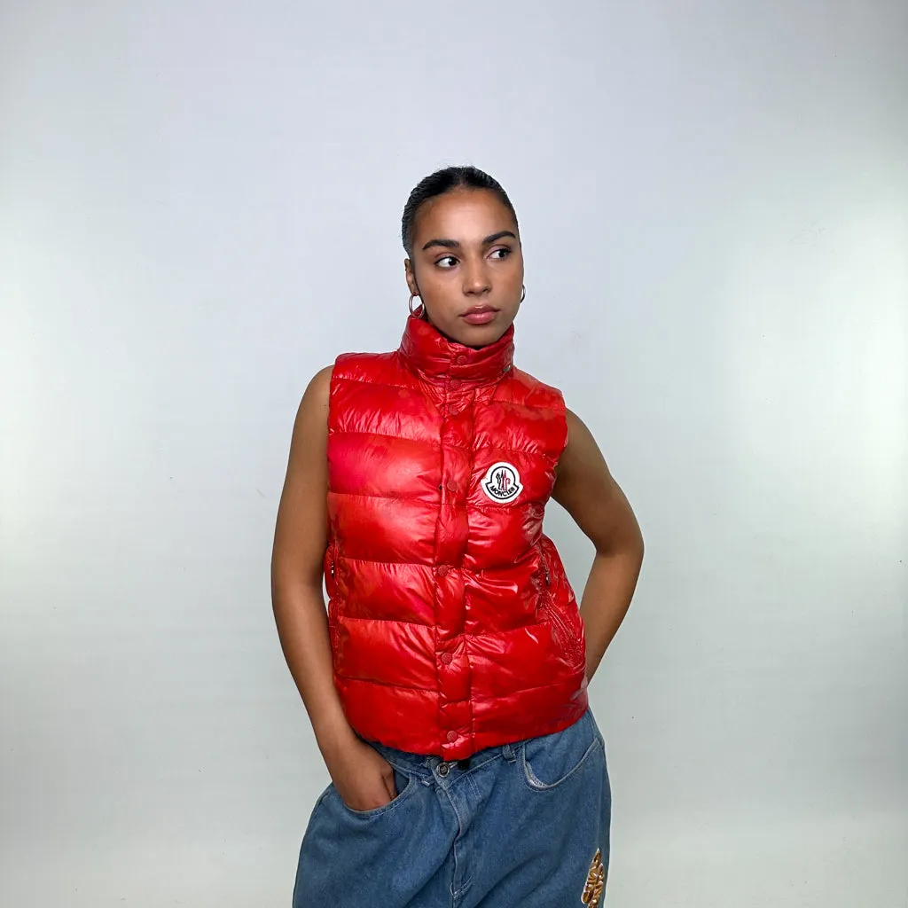 Red y2ks Moncler Grenoble Puffer Jacket Coat Gilet (M)