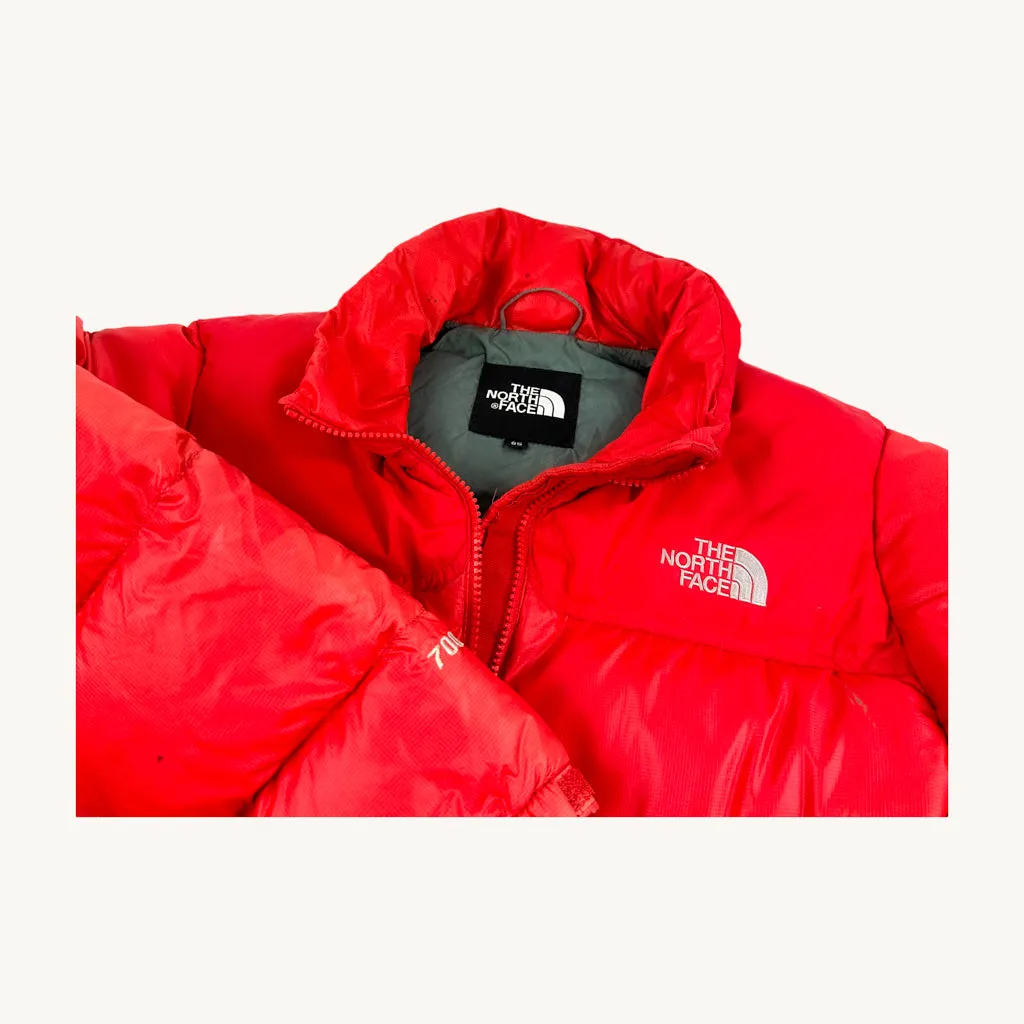 Red y2ks The North Face Puffer Jacket Coat (M)