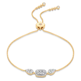 Reverie Cushion & Pear Diamond Bolo Bracelet