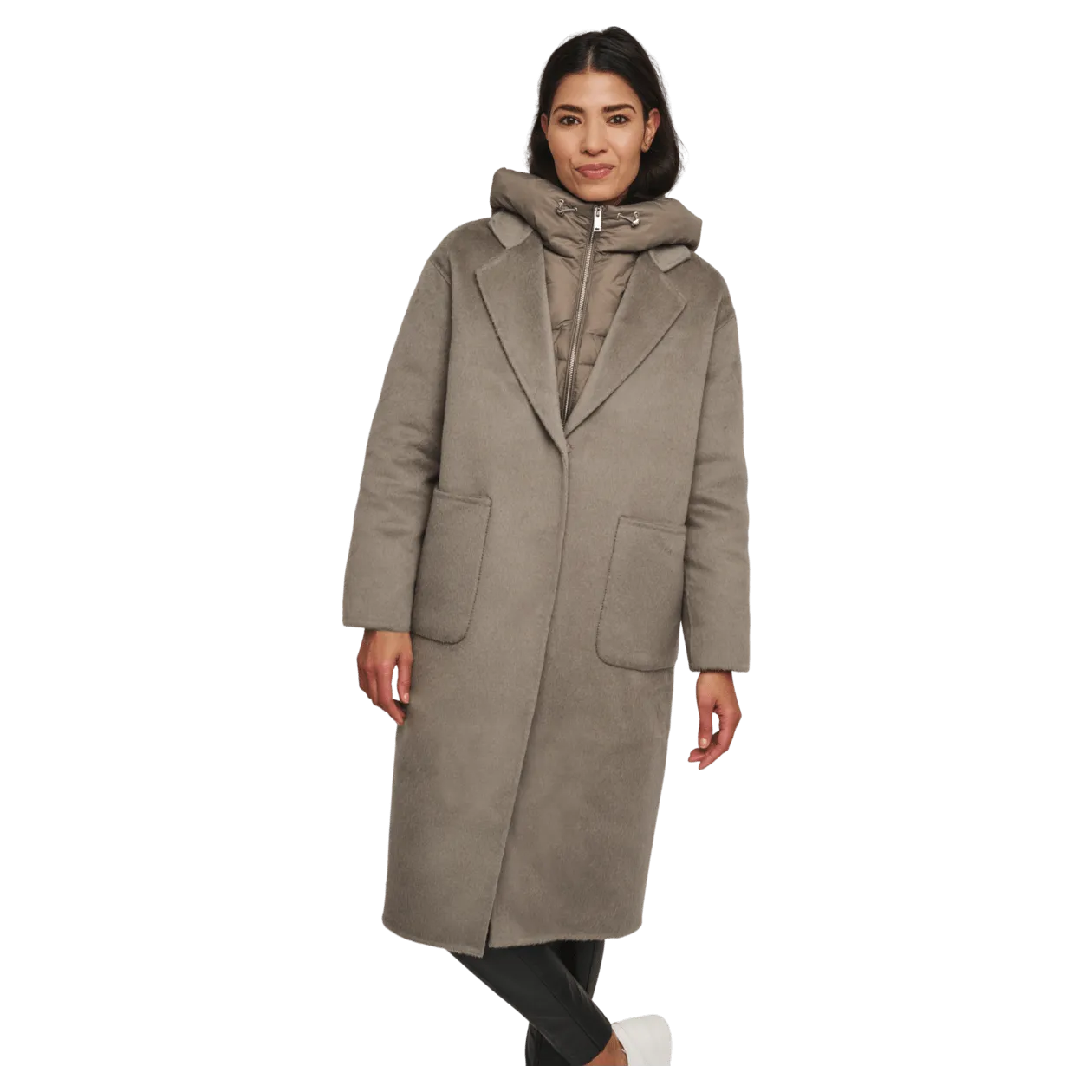 Rino & Pelle Reni Wool Coat With Removable Down Jacket