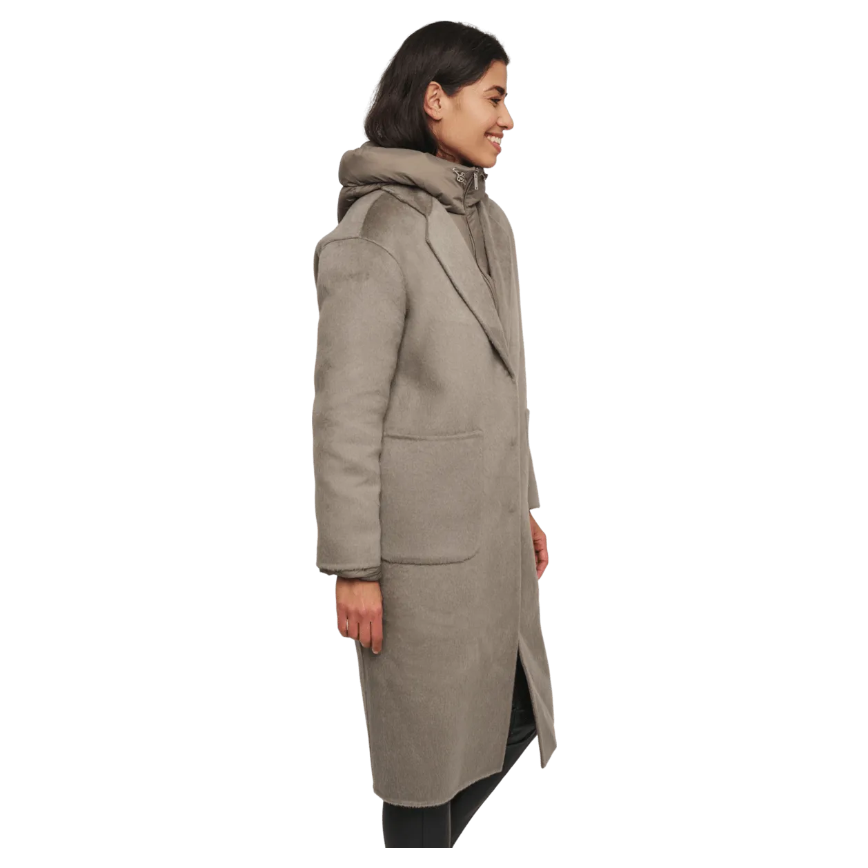 Rino & Pelle Reni Wool Coat With Removable Down Jacket