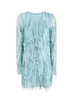 ROTATE SUNDAY Fringed sequin-embellished tulle mini dress  -                         -                     -                