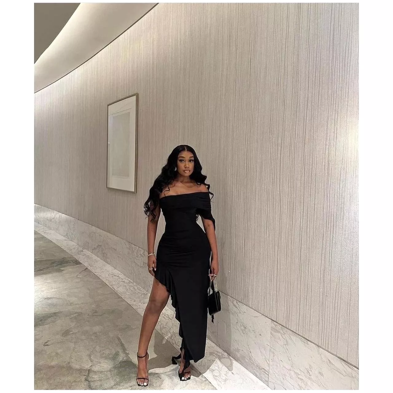 Ruffle Off Shoulder Sexy Bodycon Dress