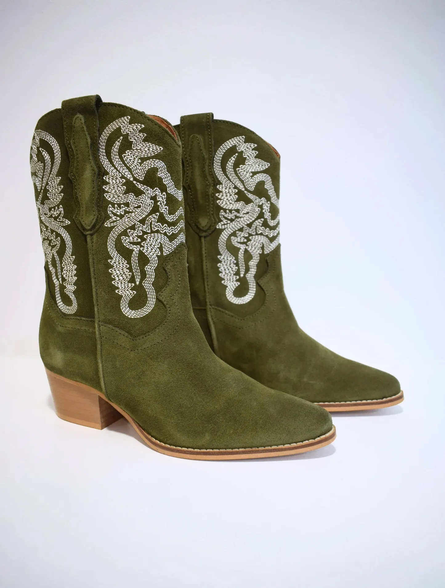 Sacs of Ashbourne   DWRS Brady Cowboy Boot - Army Green