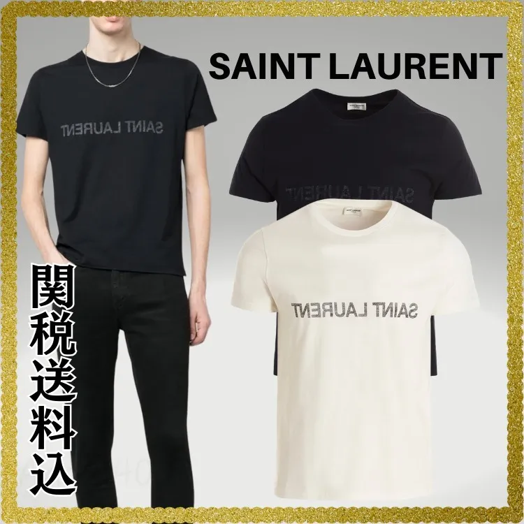 Saint Laurent  |Cotton Logo Luxury T-Shirts