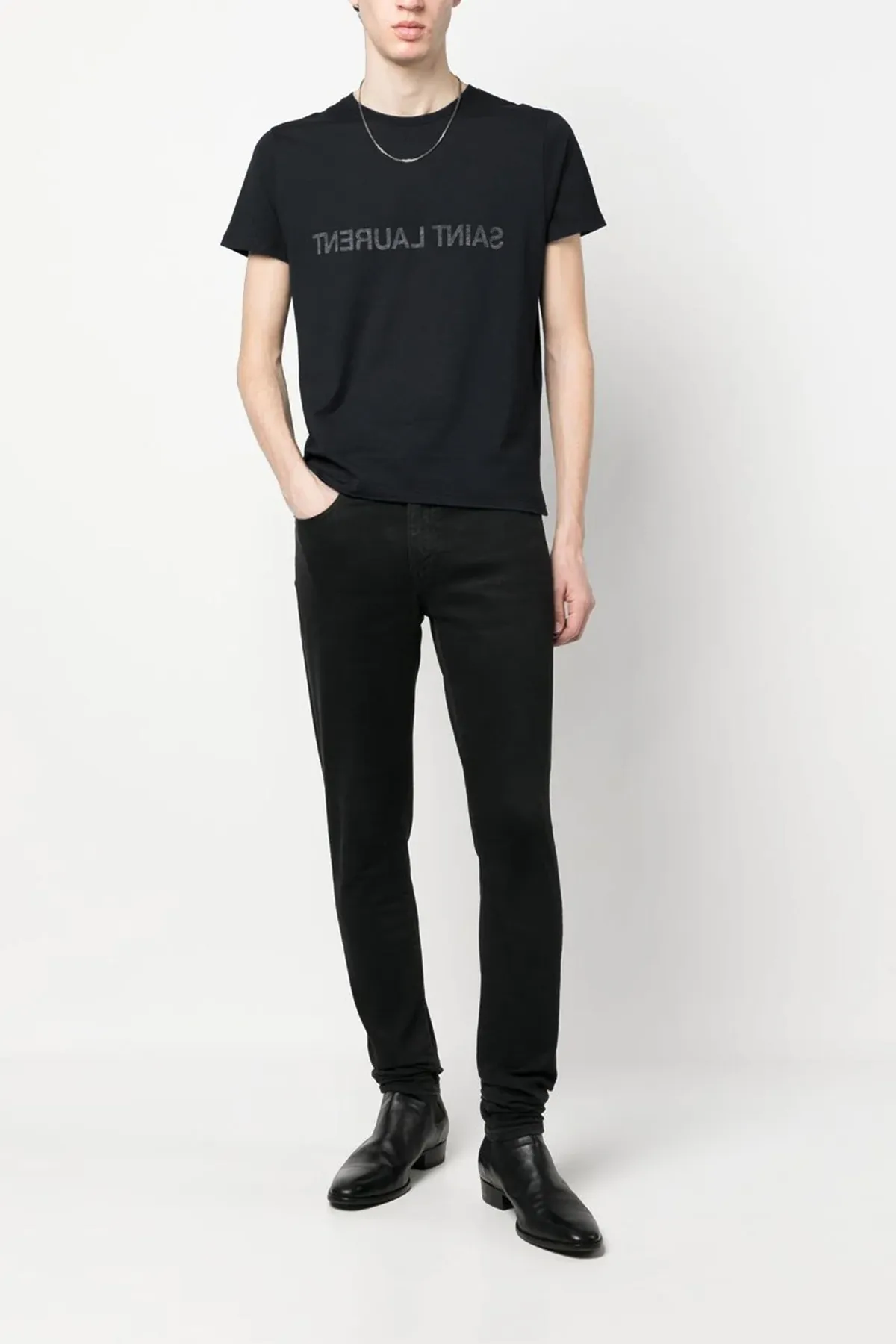 Saint Laurent  |Cotton Logo Luxury T-Shirts