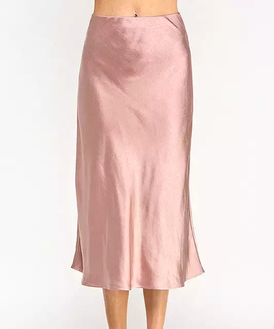 Satin Skirt - Mauve