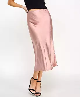 Satin Skirt - Mauve